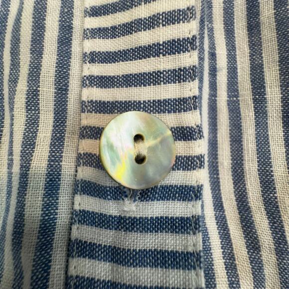 J. Jill Love Linen Women's Sleeveless Tunic Blouse Size 1X Pearl/Shell Buttons - Picture 6 of 12